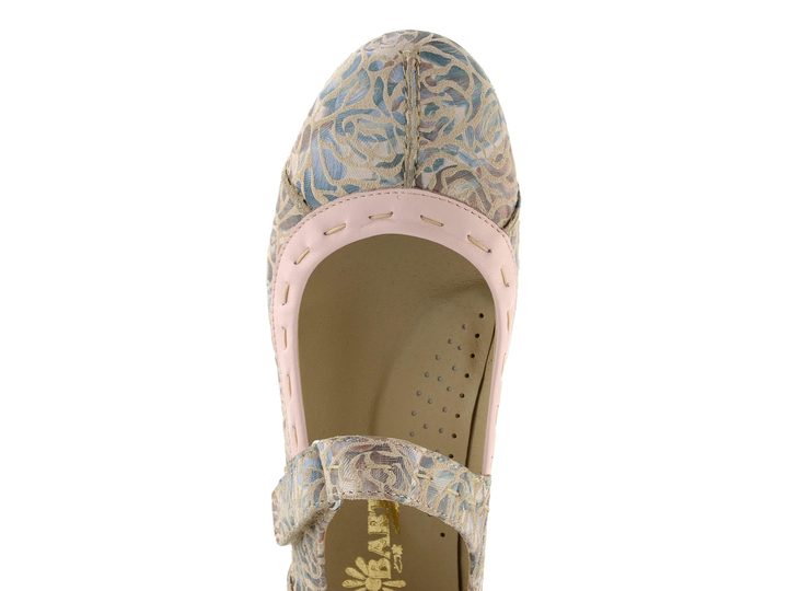 Barton lodičky s barevným vzorem a nártovým páskem 2586