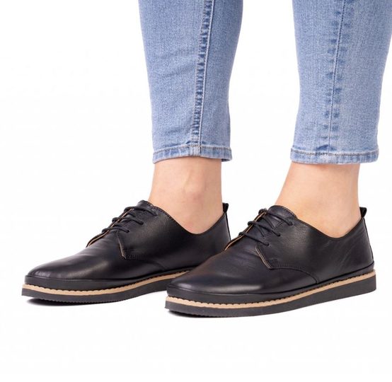 Looke hladké polobotky Leona dark black  L0687_24