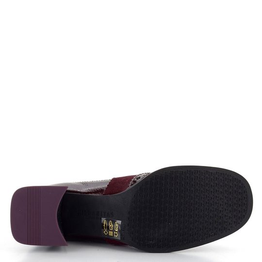 Hispanitas lakovaná/semišová chelsea členková obuv na podpätku rioja Milan HI243588