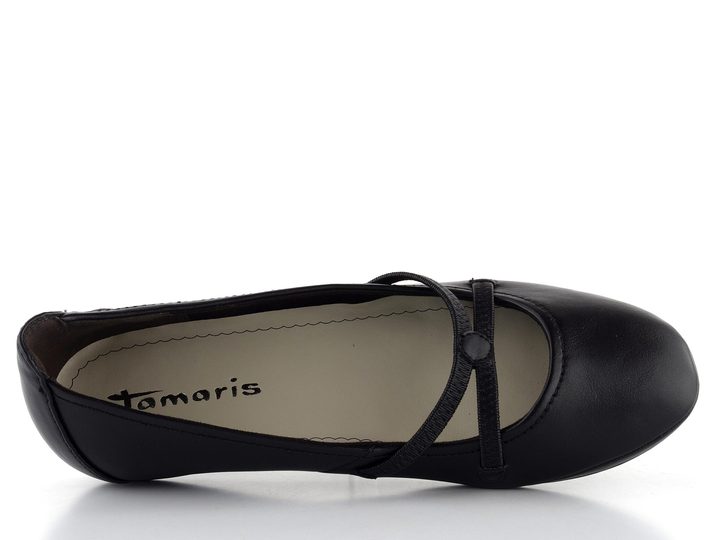 Tamaris baleríny s gumičkami Black 1-22110-42