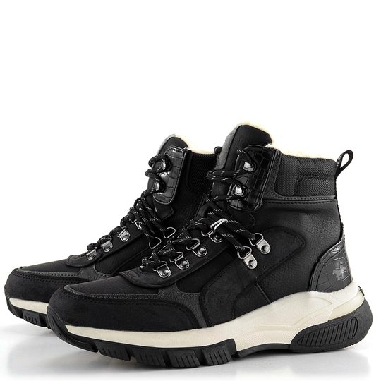 Mustang šněrovací kotník černý 1481-606-009