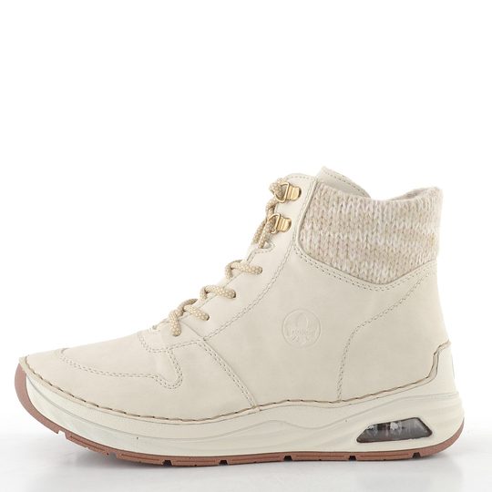 Rieker šněrovací kotník crema/offwhite-metallic 44555-60