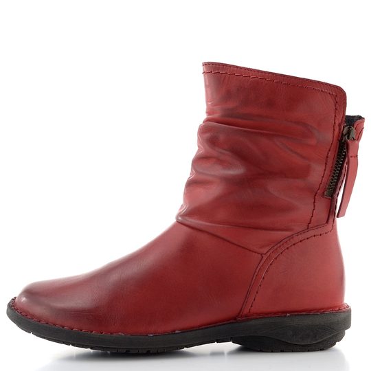 Creator řasený kotník se zipem red antique IB 26181