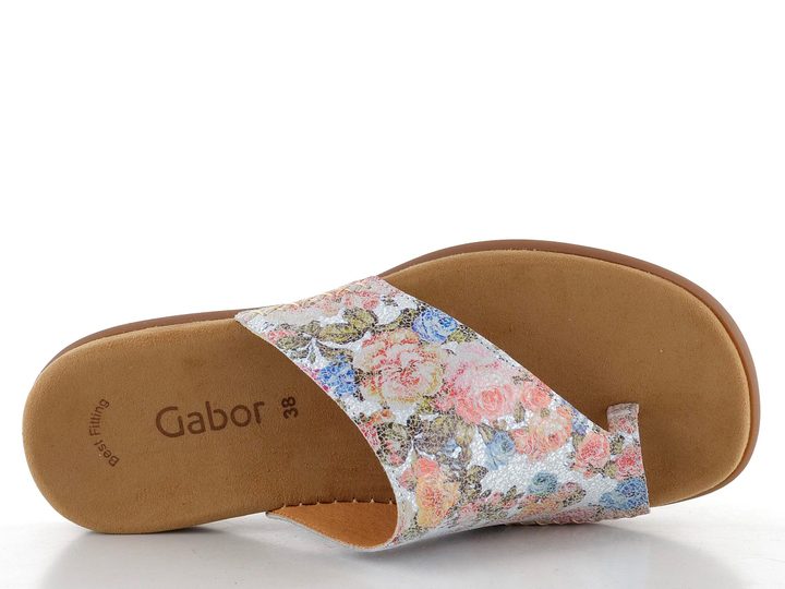 Gabor barevné pantofle žabky Weiss/Multicolor 63.700.30