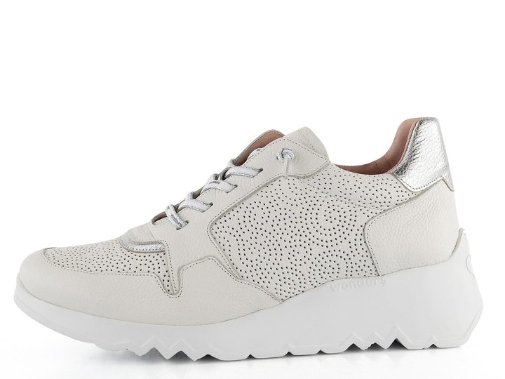 Wonders dámské tenisky na klínu Off/Plata E-6761