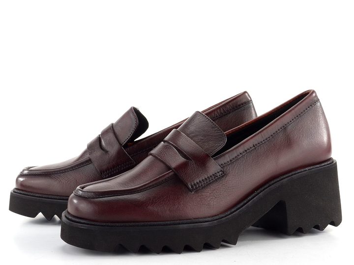 Ara kožené mokasíny na hrubé podešvi Paris-Sport Amarone 12-21502-19