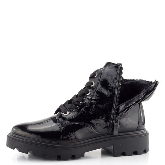 Ara širší kotník lakovaný Manchester Schwarz 12-59104-01