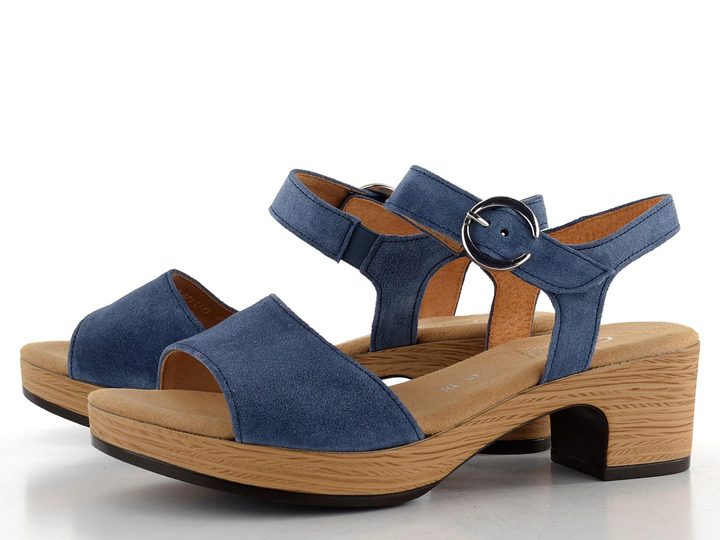 Gabor sandály na platformě s podpatkem Jeans 62.071.26