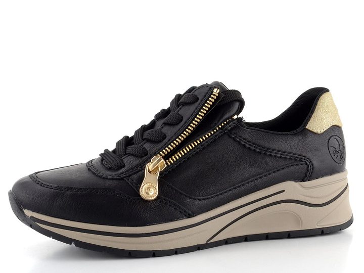 Rieker tenisky se zipem černé N9501-00