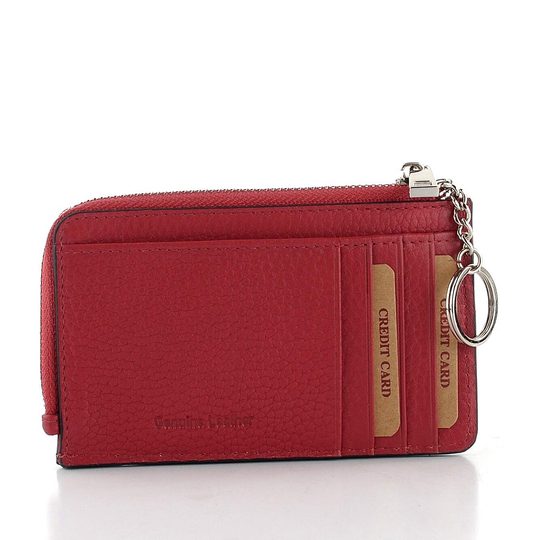 Luxusní kožené pouzdro na karty/klíčenka Red BLC/5784/323