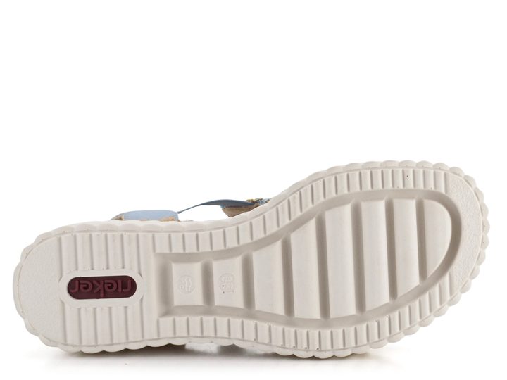 Rieker sandále na kline modré 69172-91