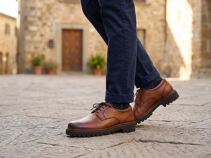 Josef Seibel hnědé šněrovací polobotky Romed Cognac 34404MA24