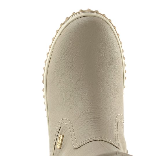 Rieker řasené kozačky s membránou crema Y6370-60