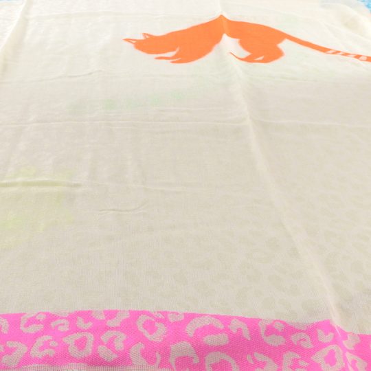 Fraas viskózový šál s barevným motivem koček 613030-970