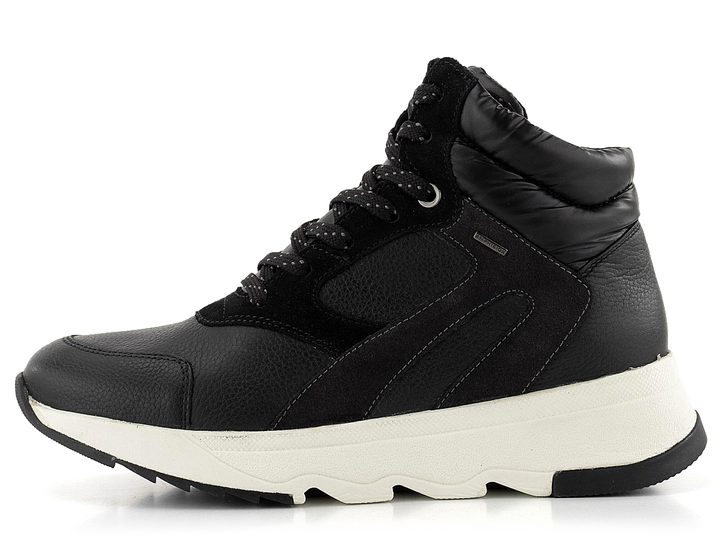 Geox kotníkové tenisky na klínu černé Falena ABX D16HXB046FUC9999