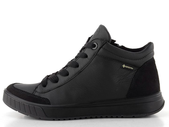 Ara kotníkové tenisky se zipem a membránou černé Rom 12-50030-01