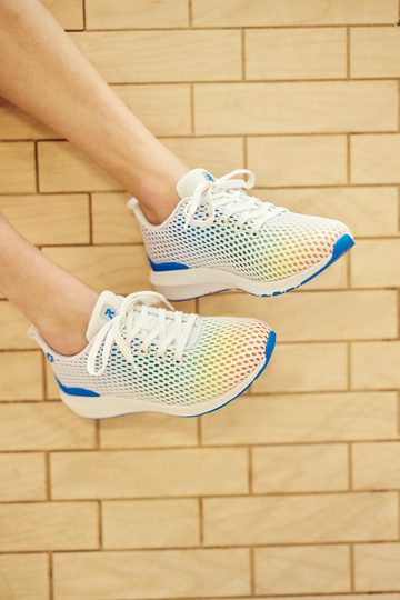 Rieker Revolution tenisky na šněrování bílé/duhové 40101-90