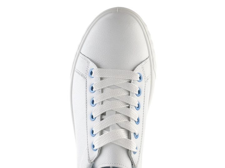 Ara širší polobotky na platformě Monaco Weiss/Azzuro 12-46523-95