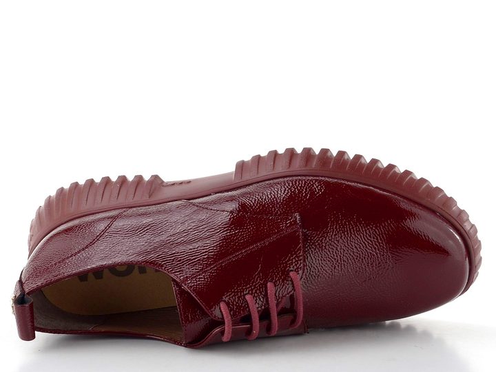 Wonders lakované šněrovací polobotky vino A-4401