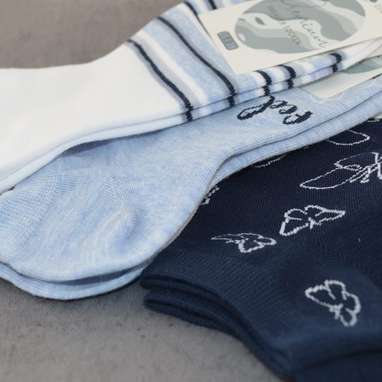 Nízké ponožky 3 páry v balení 36122 modrá mix