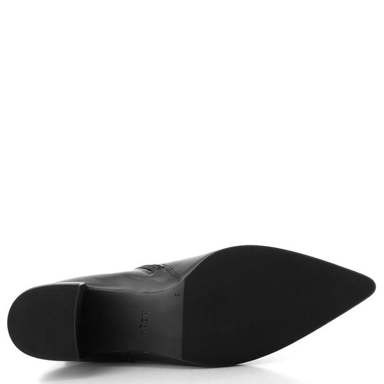 Högl elegantní hladký kotník na podpatku černý 0-104703-0100