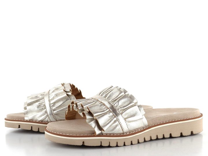 Ara dámské pantofle Kent-Sport řasené Platin 12-28121-11