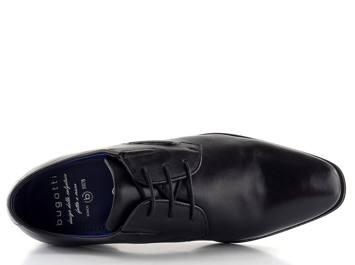 Bugatti elegantné čierne poltopánky 312-A311K-4000