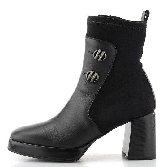 Hispanitas zipový kotník na podpatku Tokio black HI254228