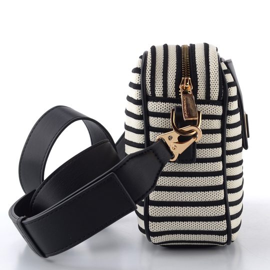 Lola Casademunt pruhovaná textilní crossbody kabelka LS2604089