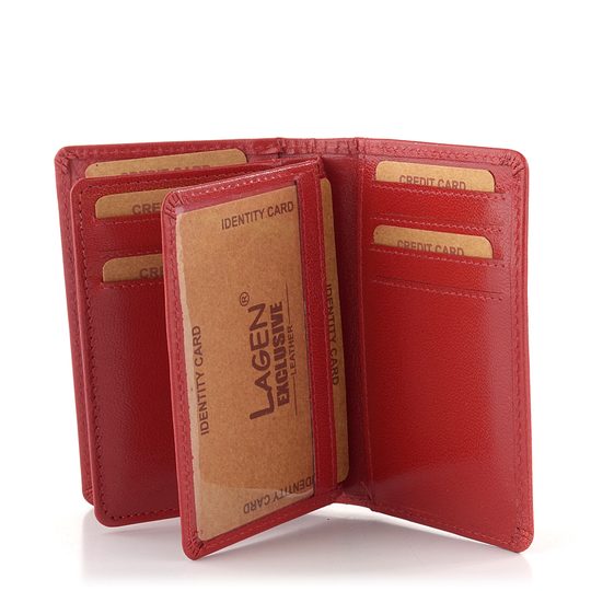 Puzdro na doklady kožené červené V-60