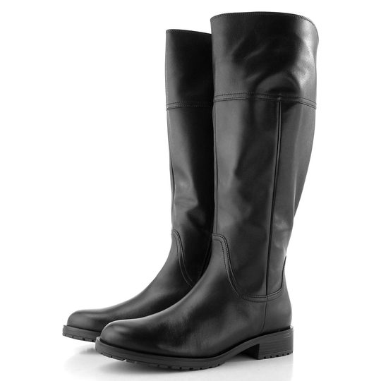 Gabor černé kožené kozačky XL-Vario 72.029.57