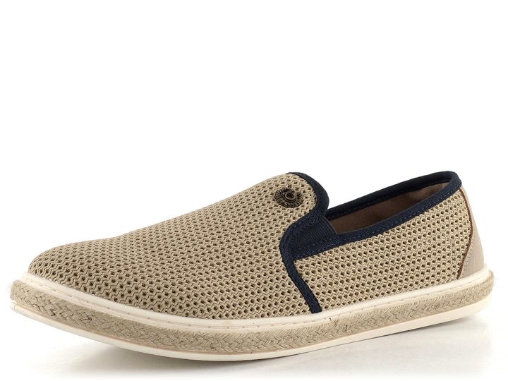 Bugatti pánské úpletové mokasíny přírodní 321-ASP61-6900