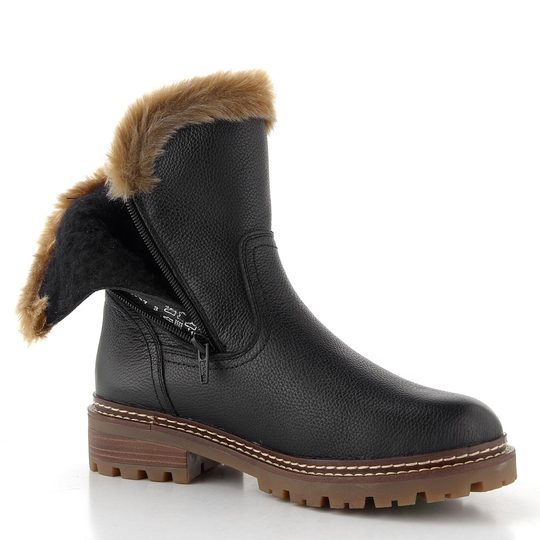 Remonte černý kotník se zipem a membránou D0B83-03