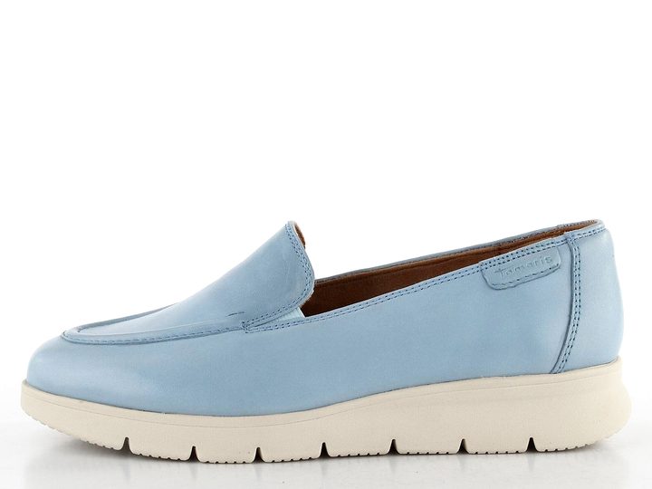 Tamaris kožené mokasíny Light Blue 1-24629-44