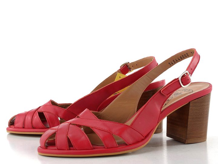 Fly London sandály na podpatku červené P145448002