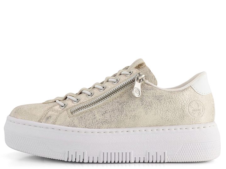 Rieker tenisky na platformě metalické zlaté M1953-60