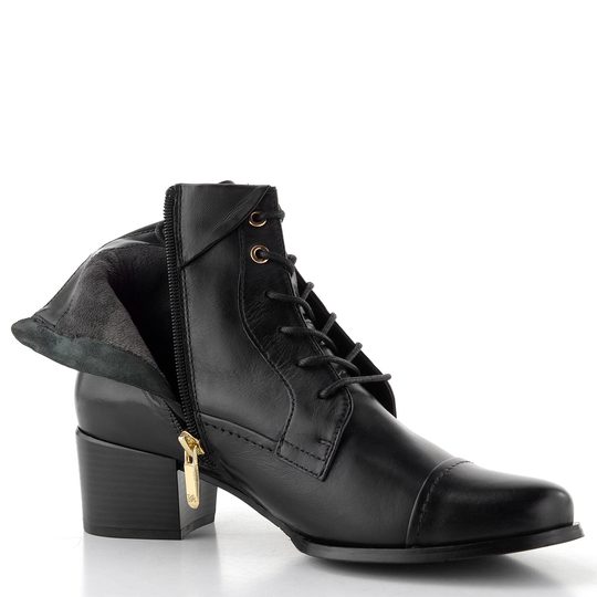 Regarde šněrovací kotník na podpatku Jolene-32 black