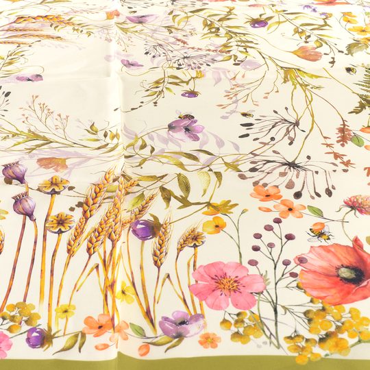 Fraas hedvábný šátek s květinovým motivem 632033-760