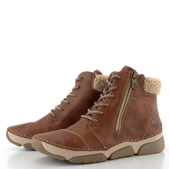 Rieker šněrovací kotník se zipem zimt/lehm 45931-24