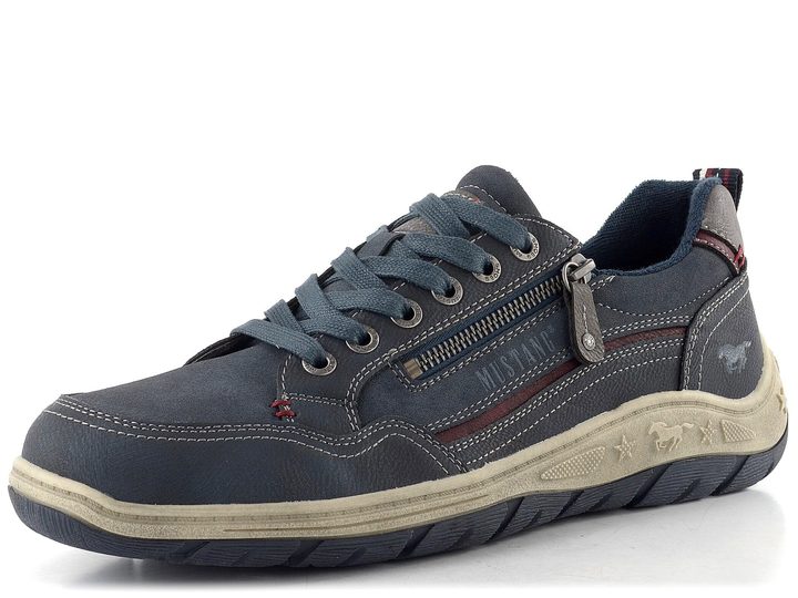Mustang pánské polobotky se zipem navy 15M0181001
