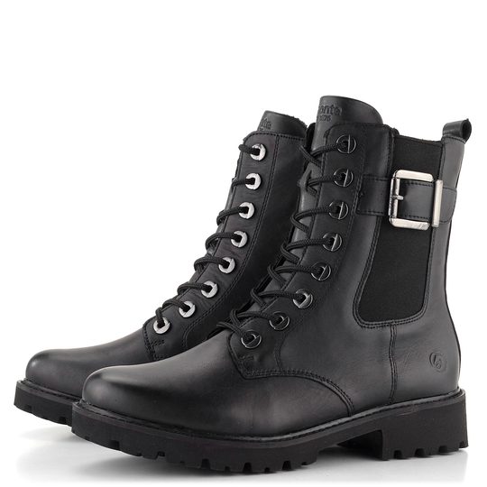 Remonte šnurovacia členková obuv na hrubej podošve čierna D8668-00