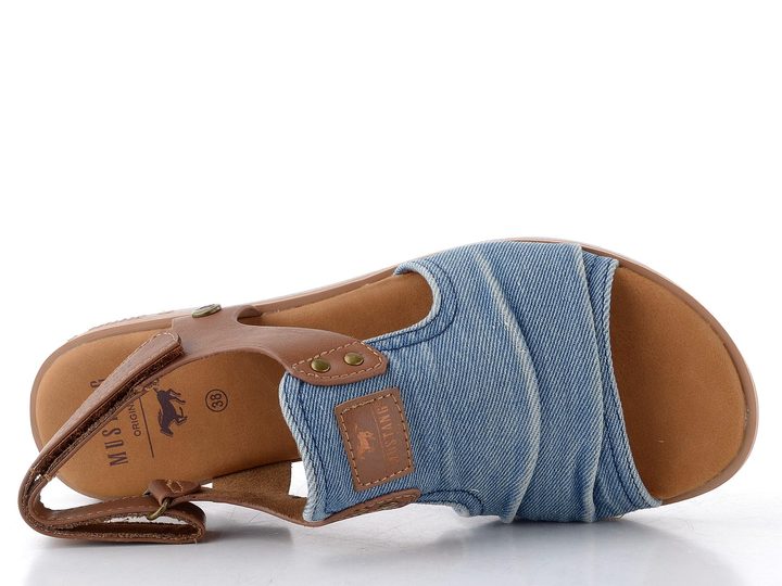 Mustang sandály s plným nártem denim 26M0072008