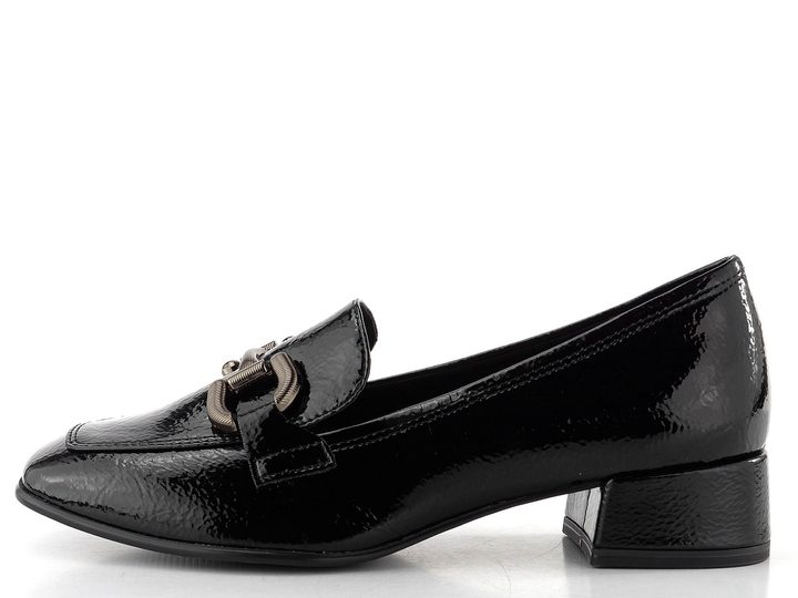 Tamaris mokasíny na podpätku black 1-24316-43