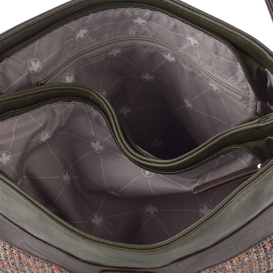 Rieker kombinovaná crossbody kabelka zelená H1346-35
