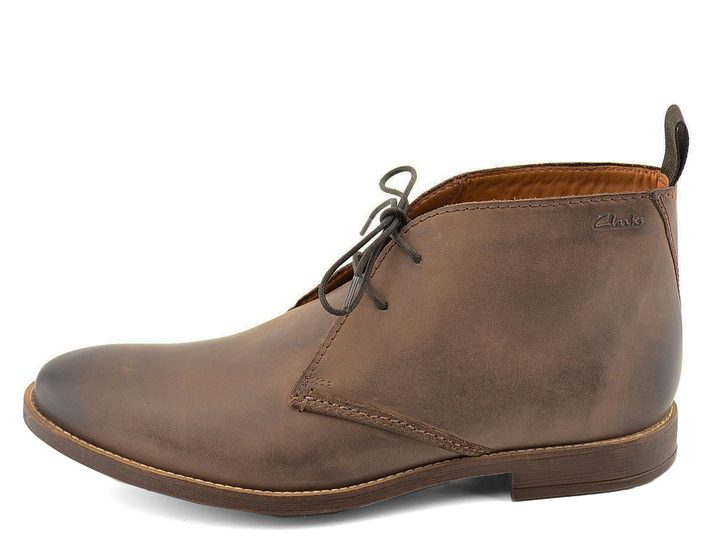 Clarks pánský kotník hnědý Novato Mid Brown