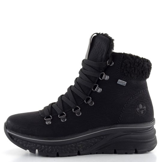 Rieker členková obuv s membránou a platformou čierna 48034-00