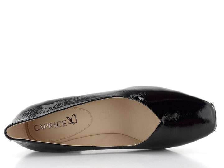 Caprice čierne lakované lodičky  9-22315-42-017