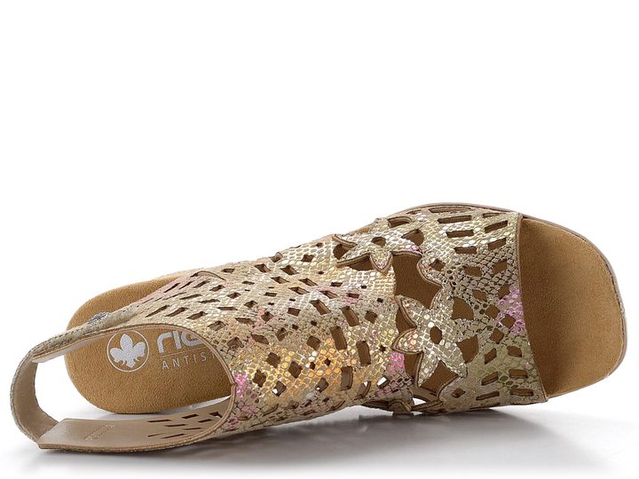 Rieker římské hadinkové sandály na podpatku 64780-90