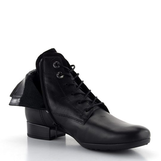 Gabor širšia šnurovacia členková obuv čierna 52.715.57