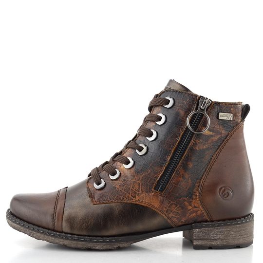 Remonte šněrovací kotník s membránou tmavě hnědý D4382-25